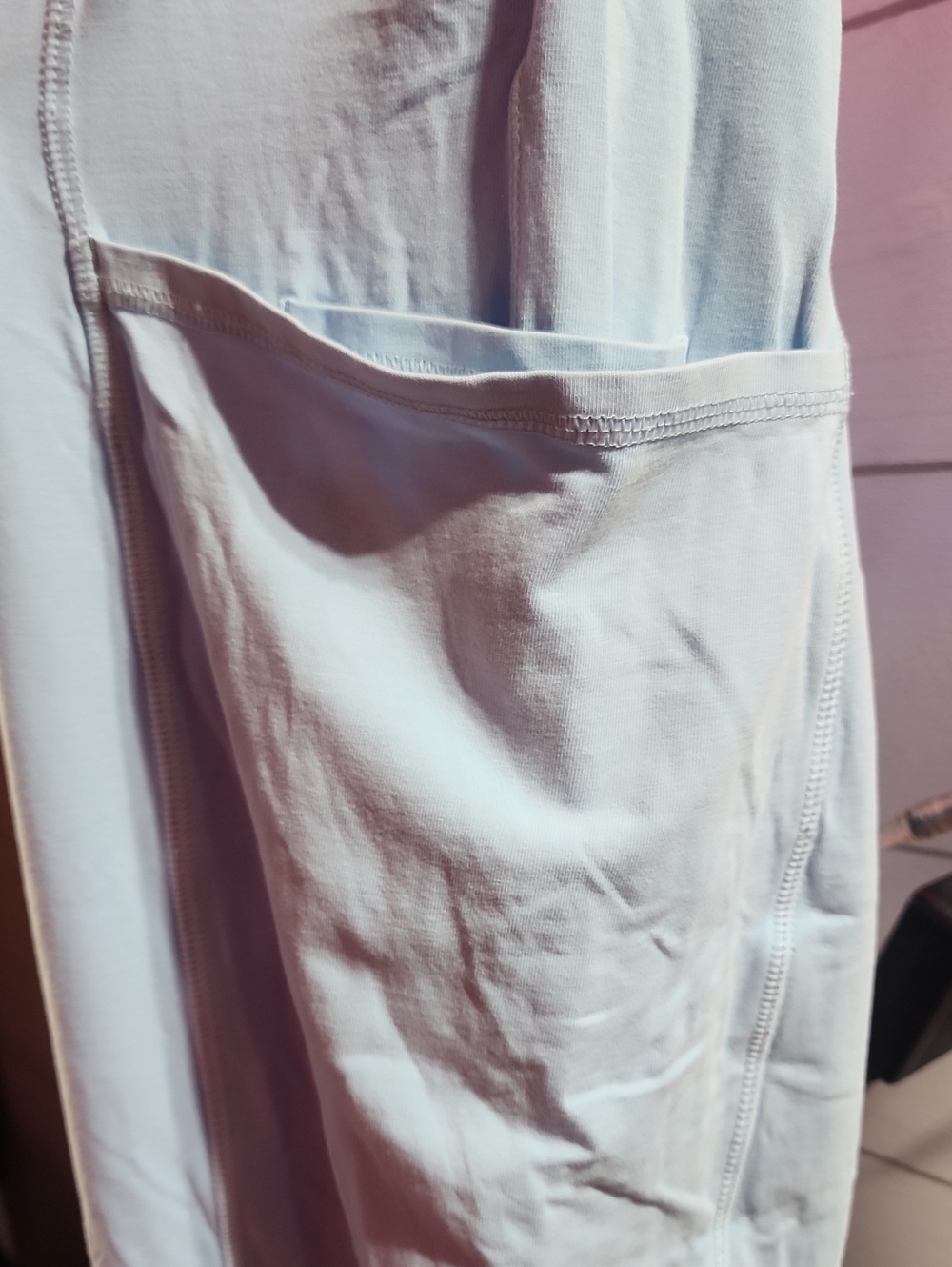 NWOT Free People Light Blue Elastic Waist Comfy Pants - Picture 3 of 8